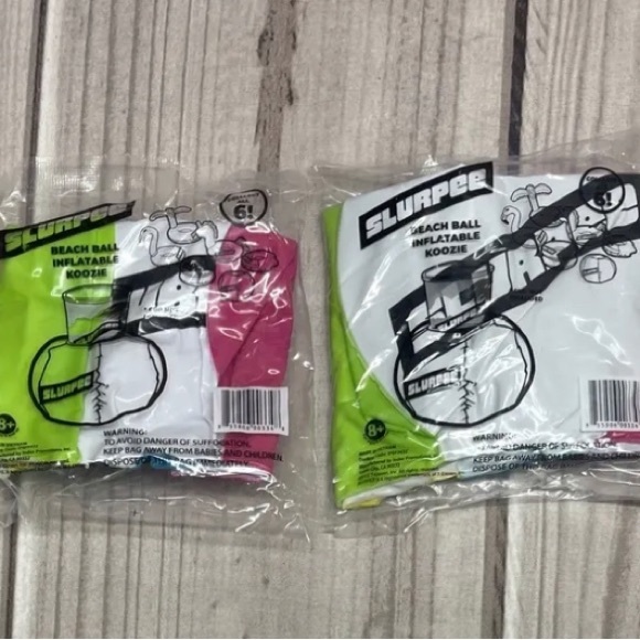 7 Eleven 6 Inflatable Koozie Cup Holder Unicorns Beach Balls Palm Tree Rainbow - Picture 3 of 5